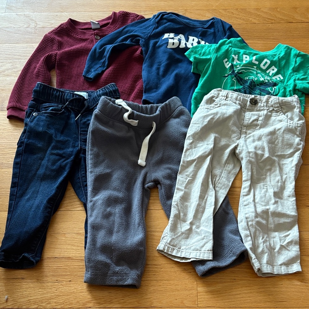 Old Navy Kids Jeans and Pants Set - Blue, Gray, Green, Cream